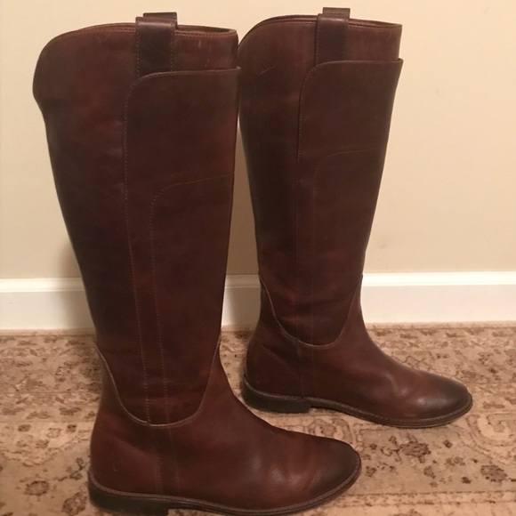 Classic Frye Paige Tall Riding Boots! Cognac - Picture 3 of 8